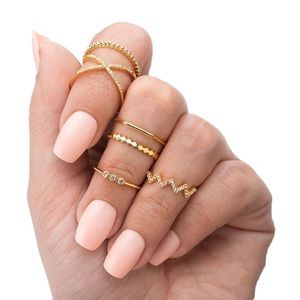 PENELOPE ✨ Gold Dainty Minimalist Set of Rings